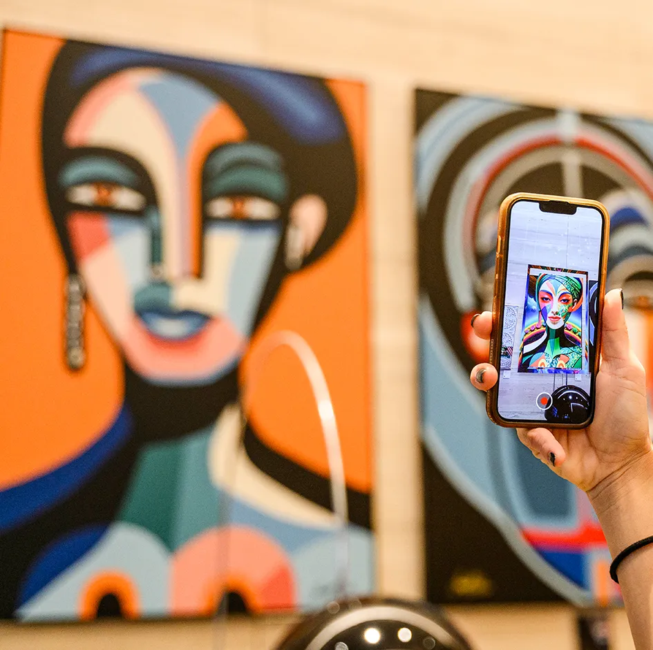 AR-activated artwork by Sarah Main